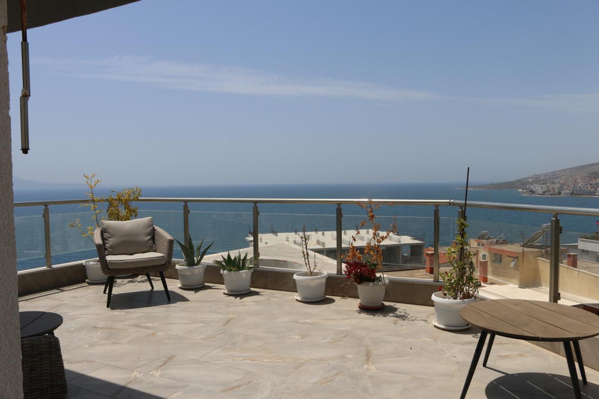 Infinity Sea View Penthouse Apartment Sarande Exterior photo